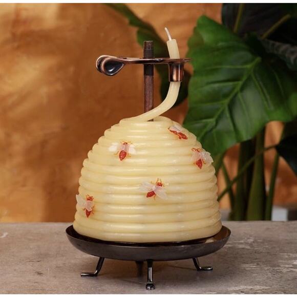 Candle by the Hour 70hr Beeswax Coil - Holiday Gift for People You Barely Like - Picture 8 of 8